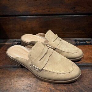 Cynthia Rowley Suede Slip-On Mules - Light Tan - Size 8.5